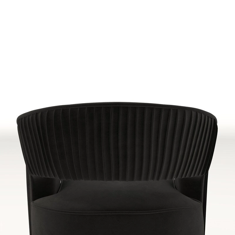 SEYNAR Modern Glam Velvet 360 Degree Swivel Open-Back Accent Armchair Set of 2