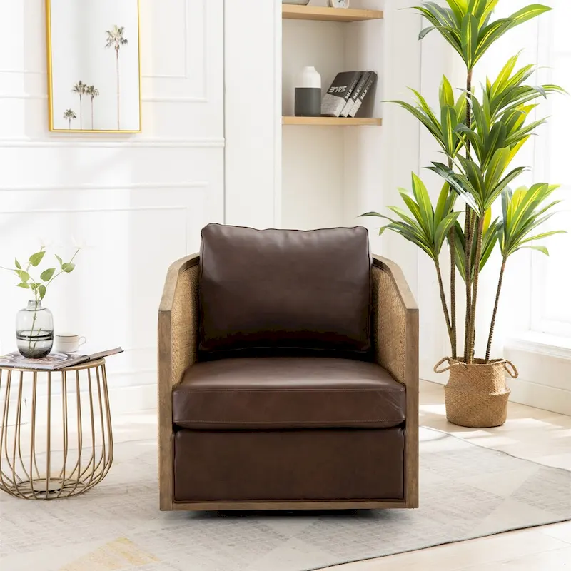 Swivel Barrel Accent Chair