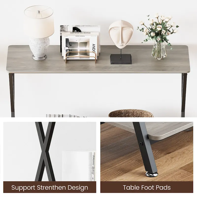 Entryway Table, Narrow Console Table, Wood Sofa Table