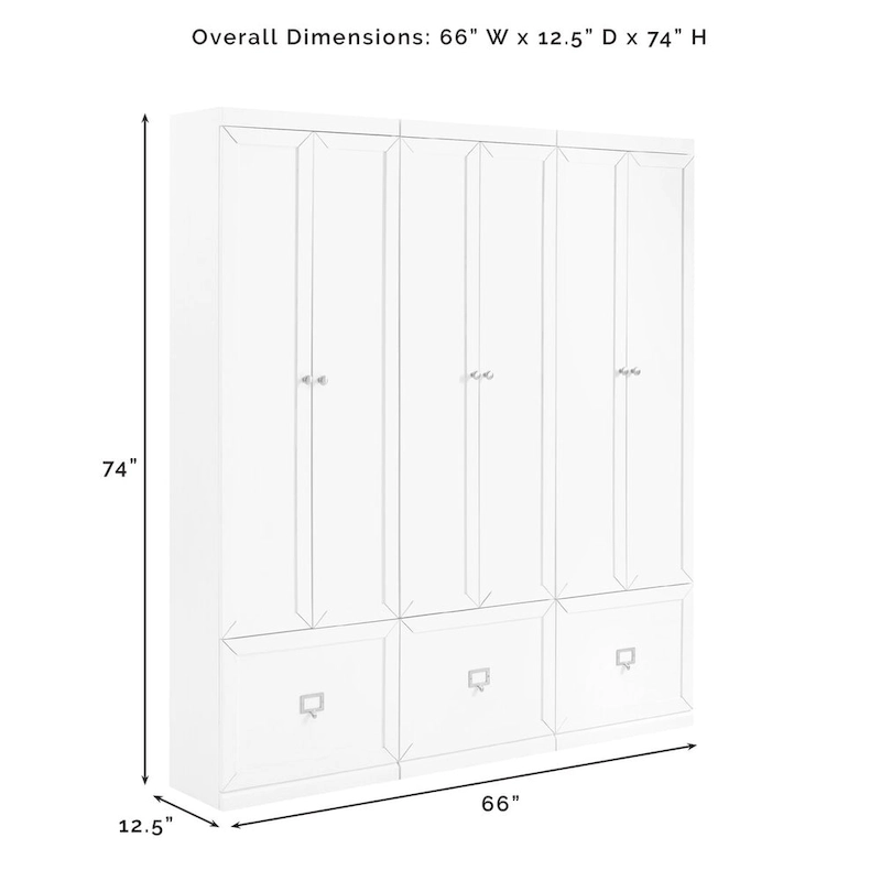 Crosley Harper 3Pc Entryway Set - 12.5 x 66 x 74