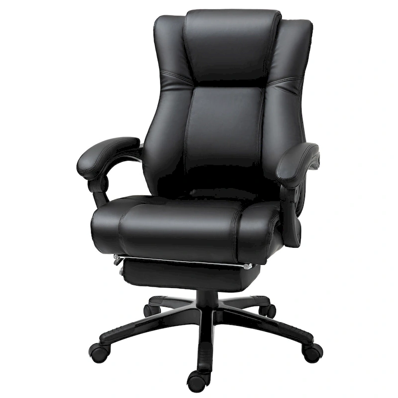 Executive High Back Office Chair Executive Computer Desk Chair with Adjustable Height and Retractable Footrest