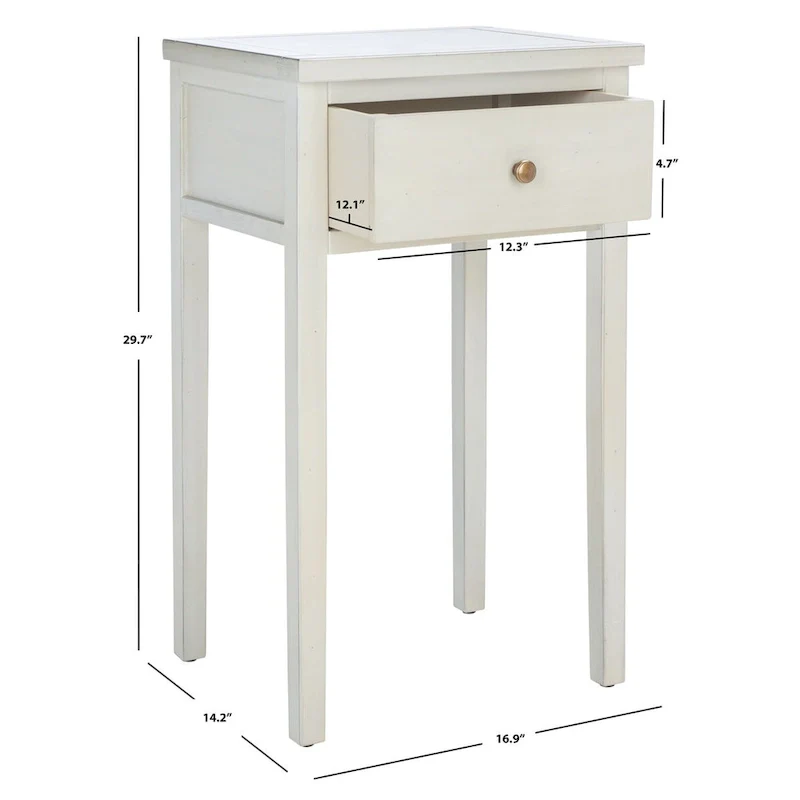SAFAVIEH Monica End Table - 16.9 x 14.2 x 29.7 - 17Wx14Dx30H