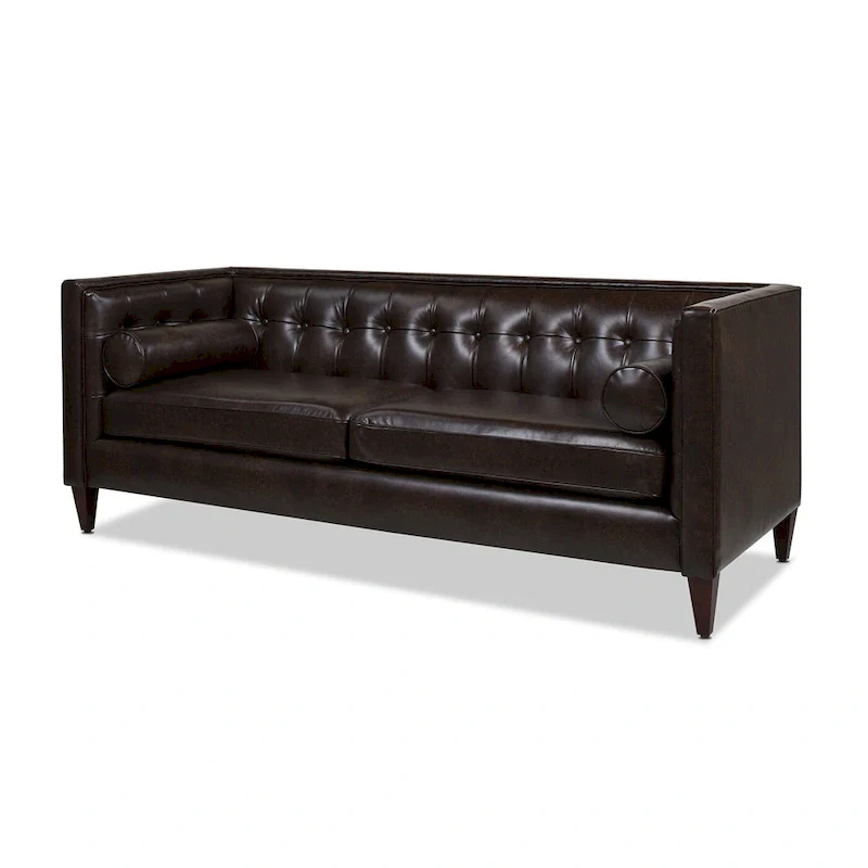 Modern Upholstered Tufted Swallowtail Sofa