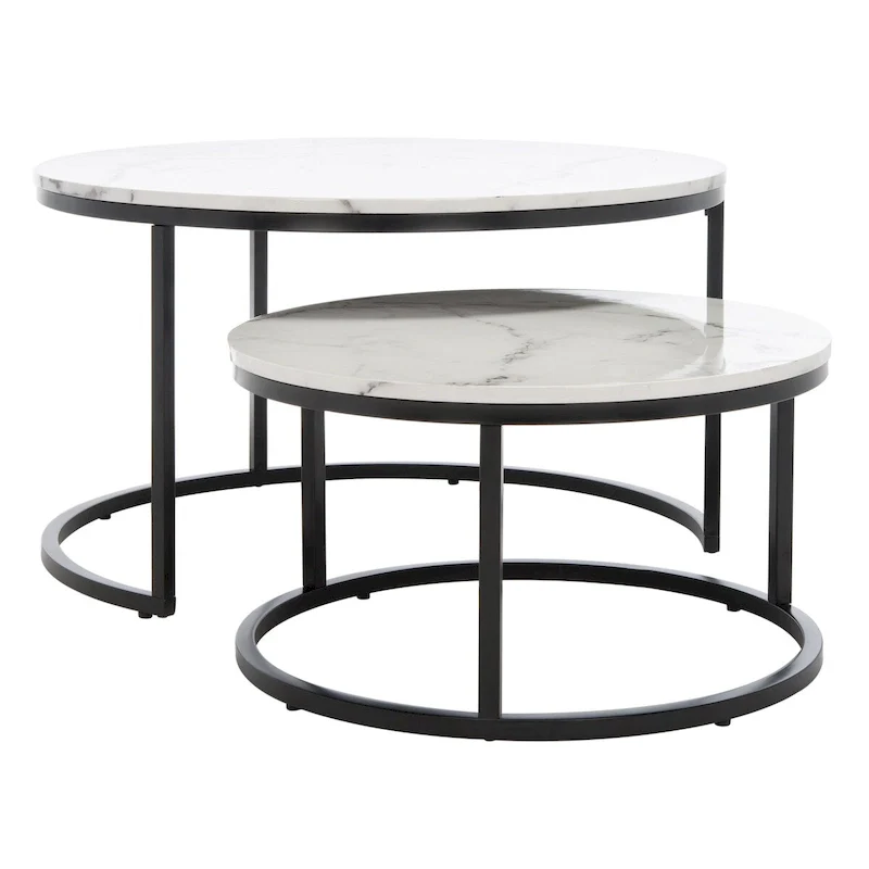 2 Round Nesting Coffee Table - 43 L x 36 D x 18 H - 32Wx32Dx18H