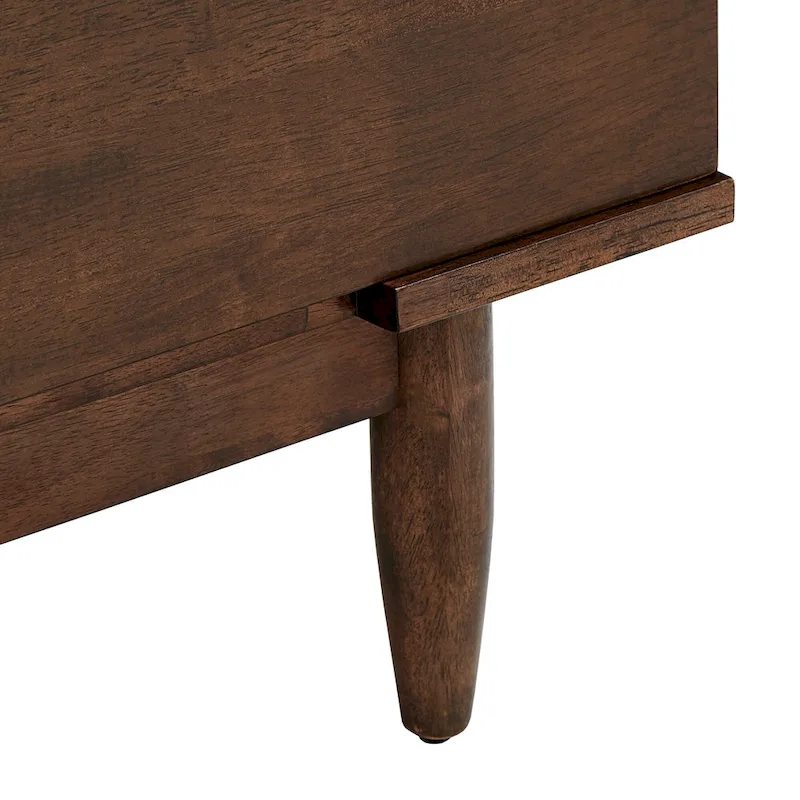 Kieran Mid-Century Brown Finish 2-Drawer Nightstand from iNSPIRE Q Modern