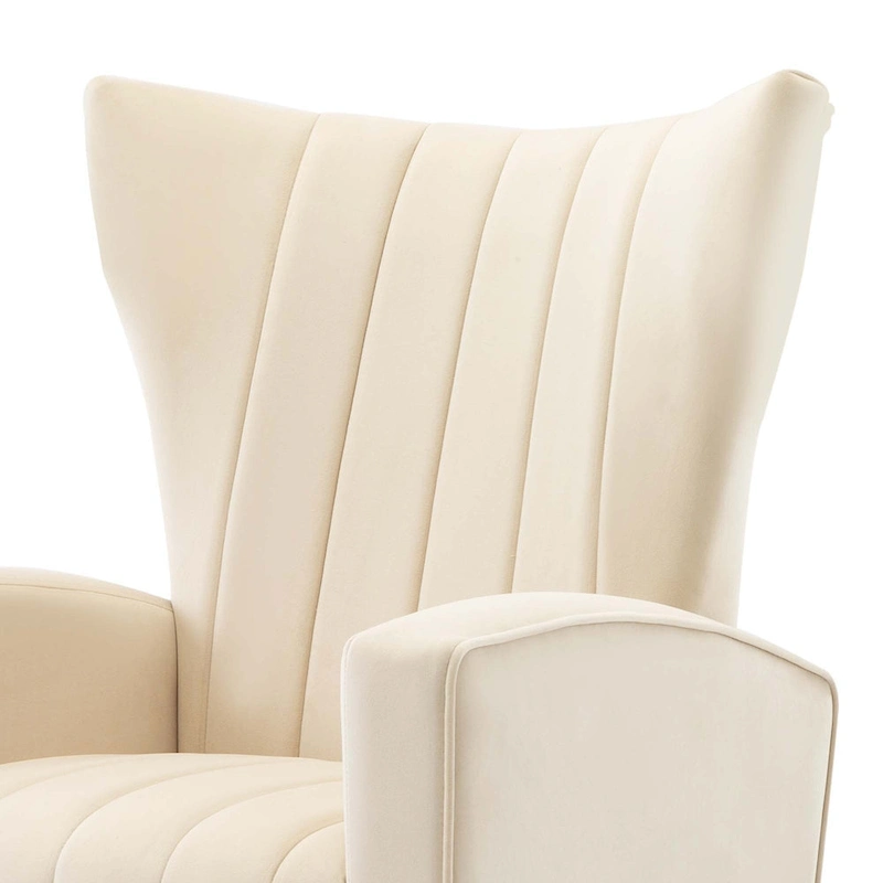 Velvet Accent Chair with Gold Legs