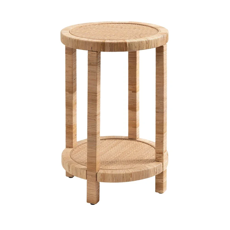 Kate and Laurel Rafina Rattan Side Table - 16x16x24