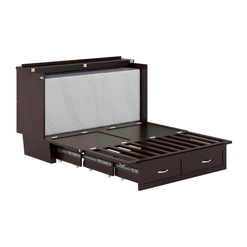 Queen Murphy Bed Chest with Mattress