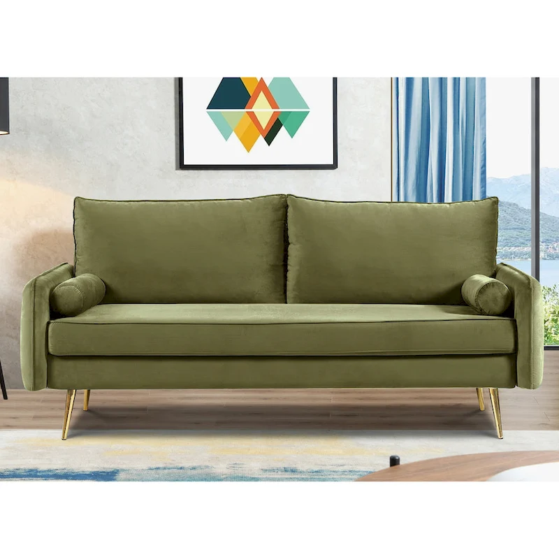 Villeda 70W Polyester Square Arms Sofa