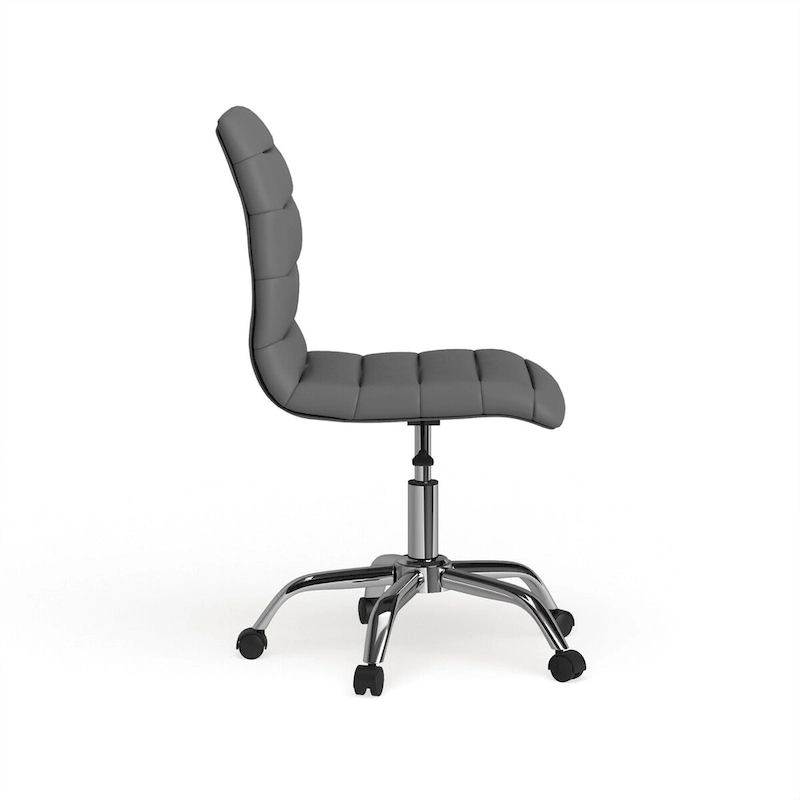 Ripple Armless Mid Back Vinyl Office Chair