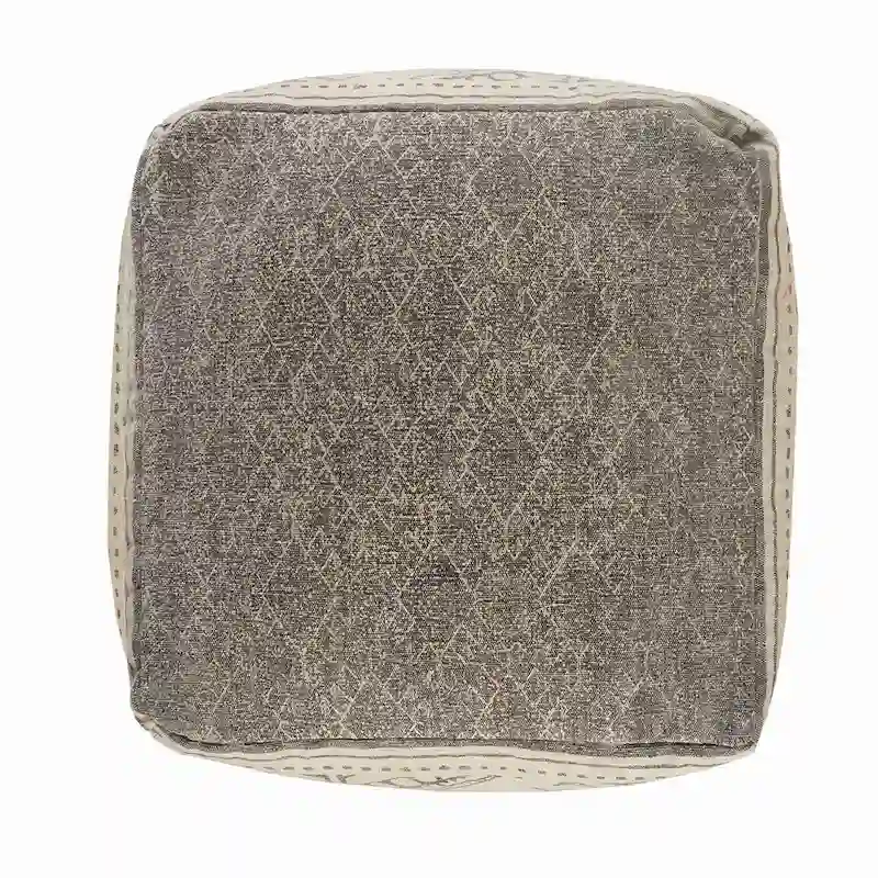 Sevita Handmade Geometric Rustic Farmhouse Pouf