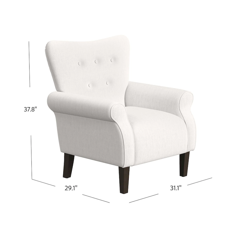 HomePop Rolled Arm Accent Chair