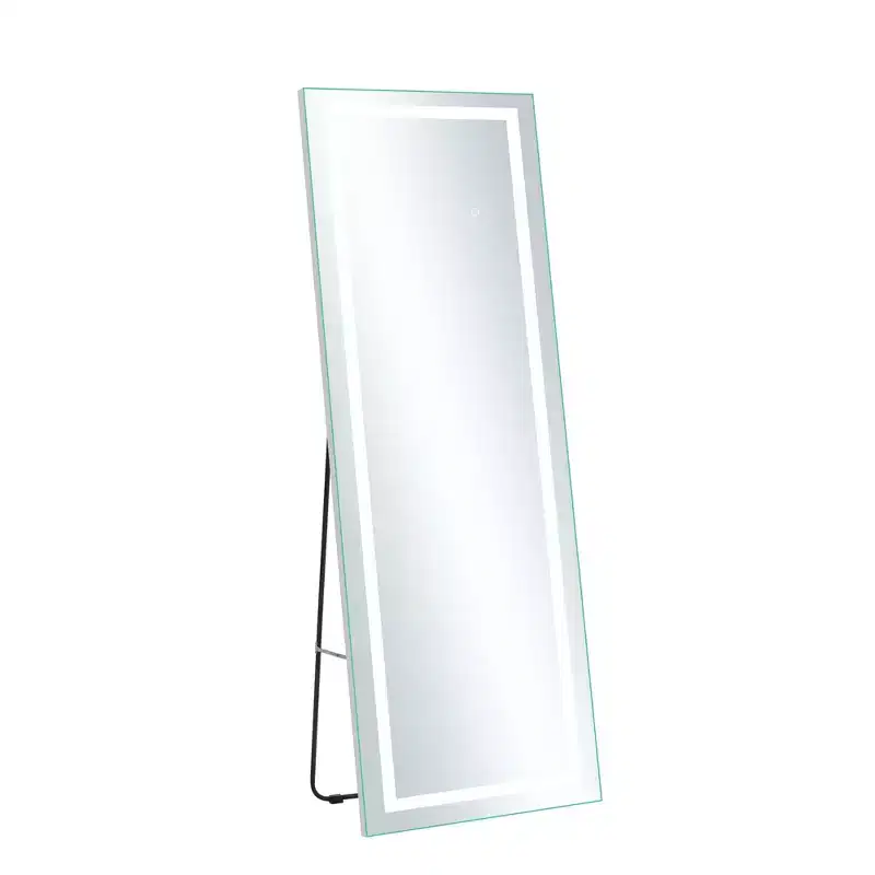 Silver Full-Length LED Mirror, Rectangular, 1-Person, 16