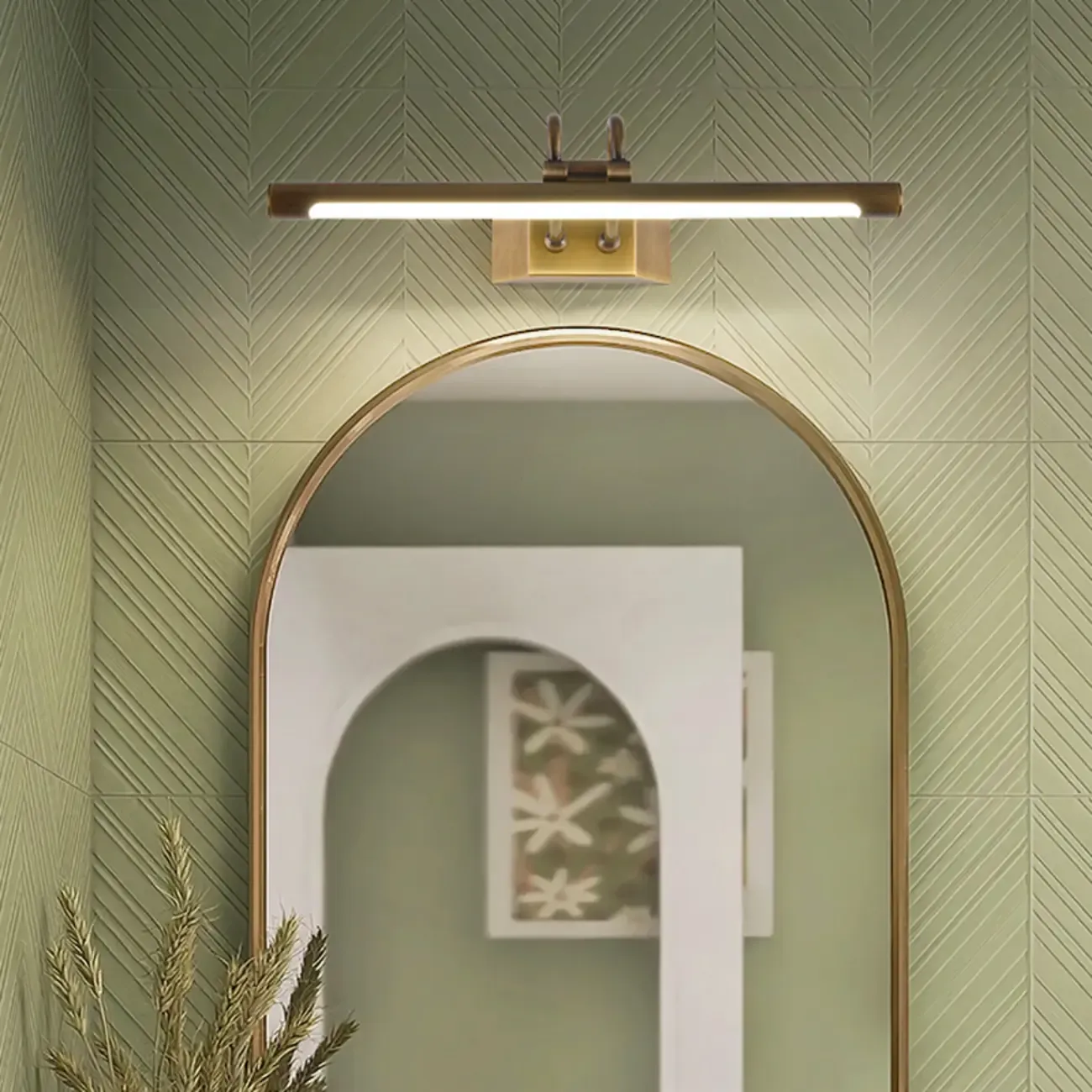 Modern Brass Tube LED Vanity Mirror Lamp Bathroom Light
