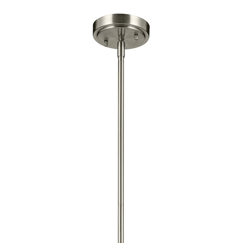 Kichler Lighting Everly 13.75 in. 1-Light Brushed Nickel Bell Pendant Light with Clear Glass