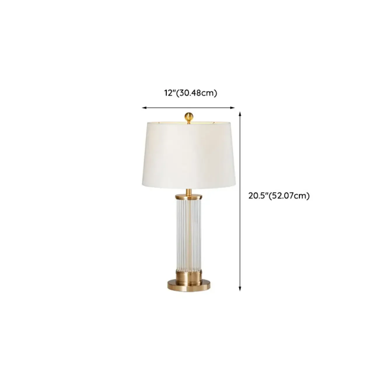 Modern Elegant Barrel Gold LED Table Lamp Fabric Shade