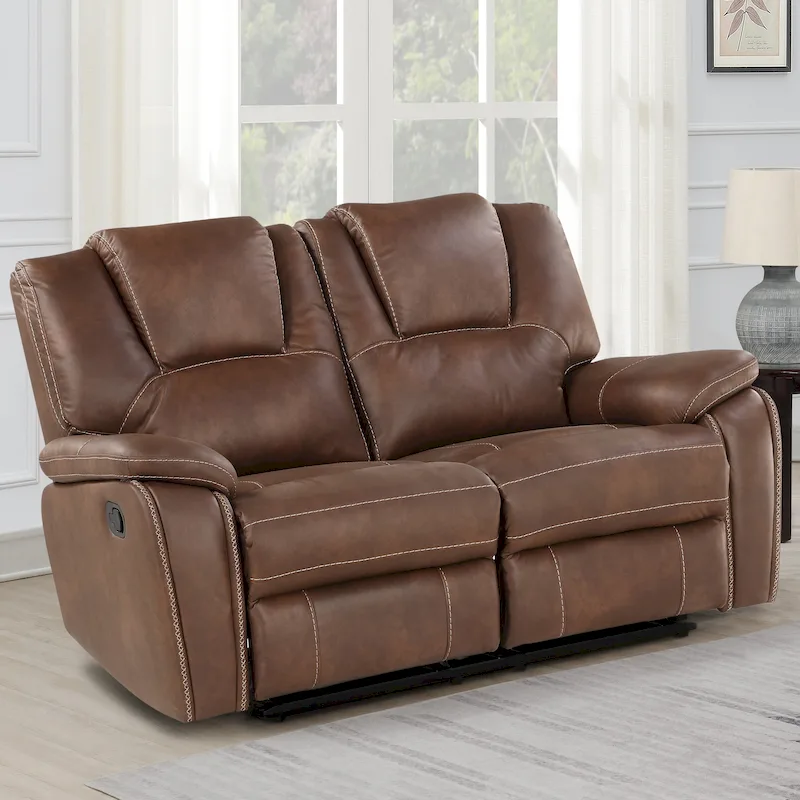 Steve Silver Kameryn Faux Leather Manual Reclining Loveseat