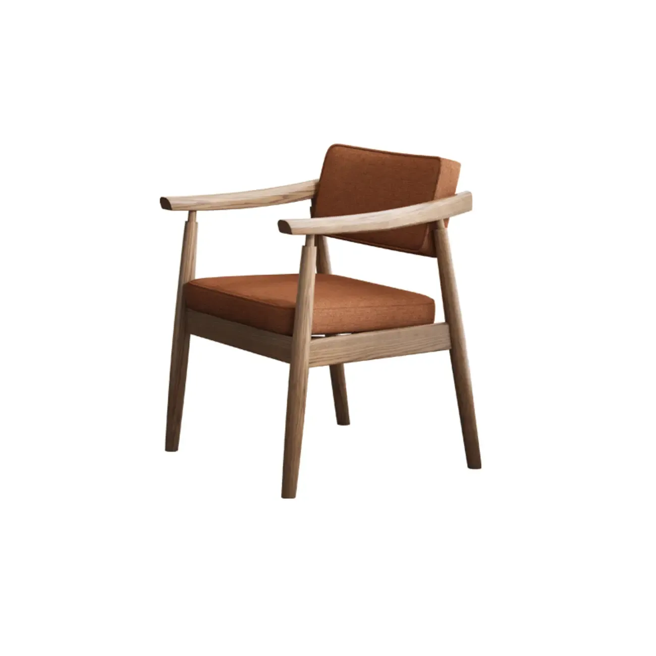 Scandinavian Modern Solid Wood Upholstered Dining Chair