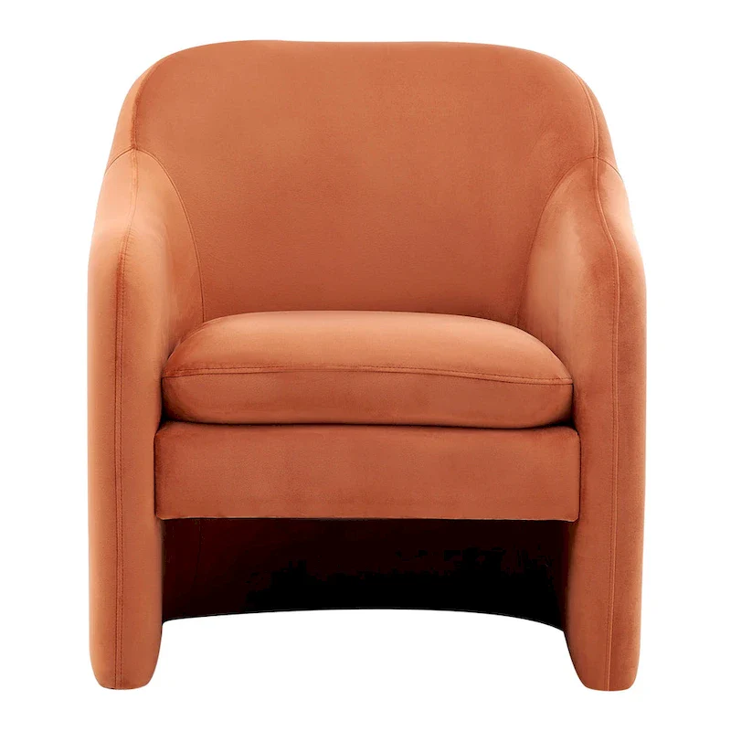 Zella Velvet Fabric Accent Arm Chair