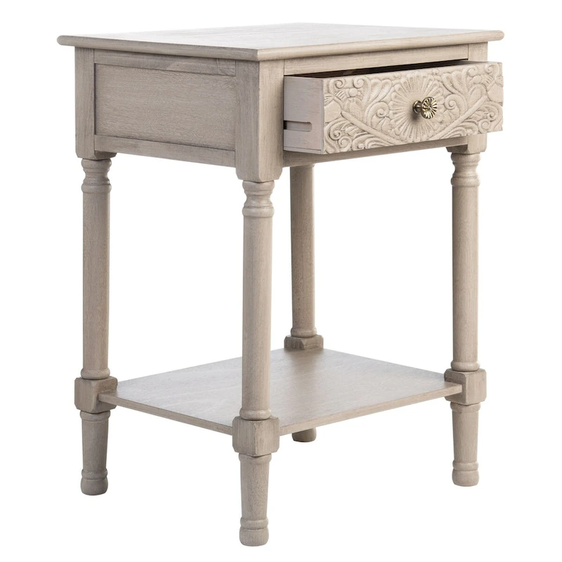 SAFAVIEH Heide 1-Drawer Accent Table - 19 W x 15.8 L x 26 H - 19Wx16Dx26H
