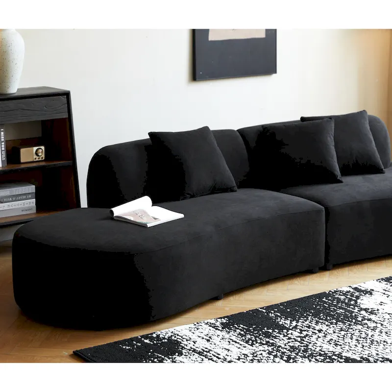 132.3 inch Large Half Moon Curved Sectional Sofa