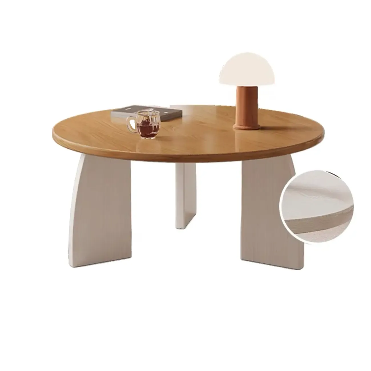 Modern Wooden Round Coffee Table