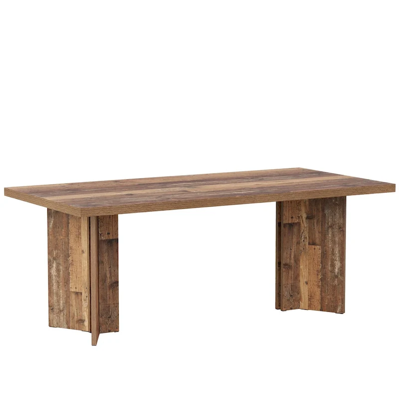 63-Inch Executive Office Desk, Modern Wood Large Computer Desk