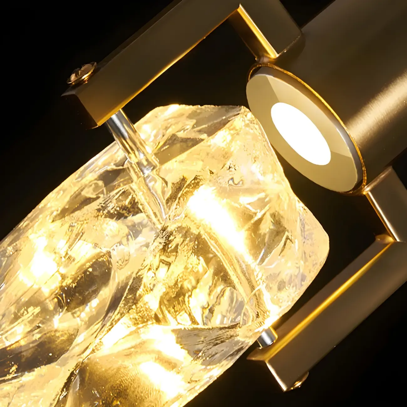 Modern Adjustable Crystal Linear Pendant Light