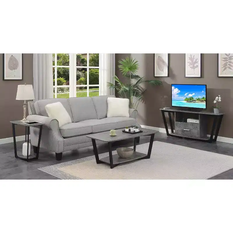 HomeStock Rectangle Metal Table Top End Table 1 -piece