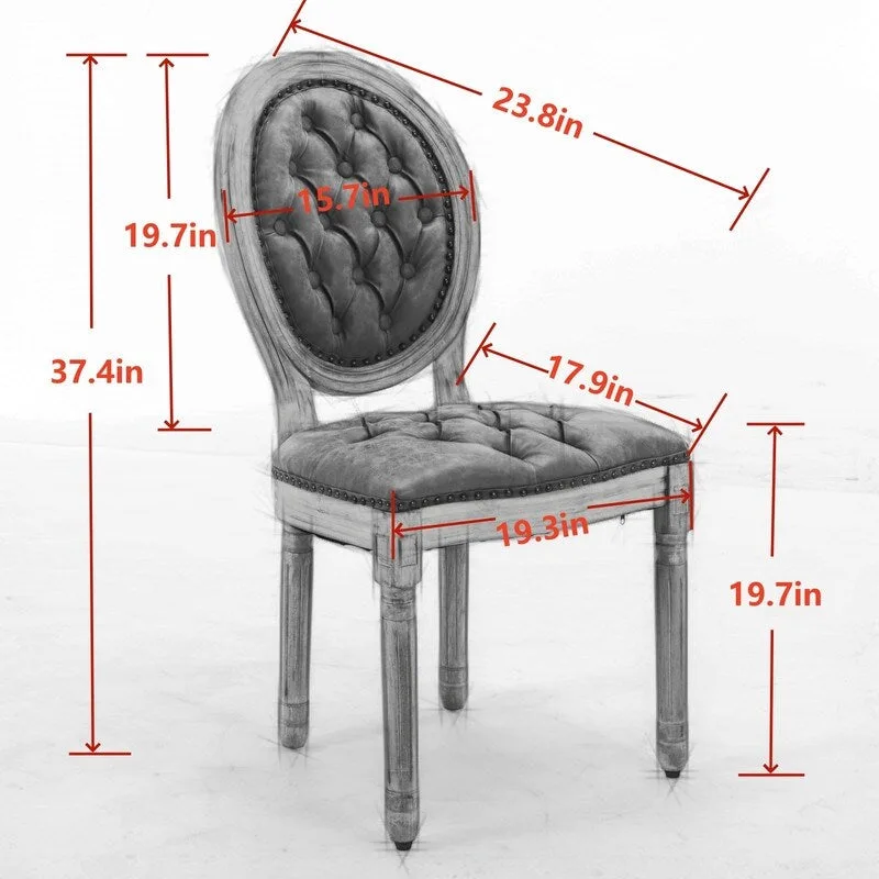 French Dining Chair with Nailhead Trim Set of 6