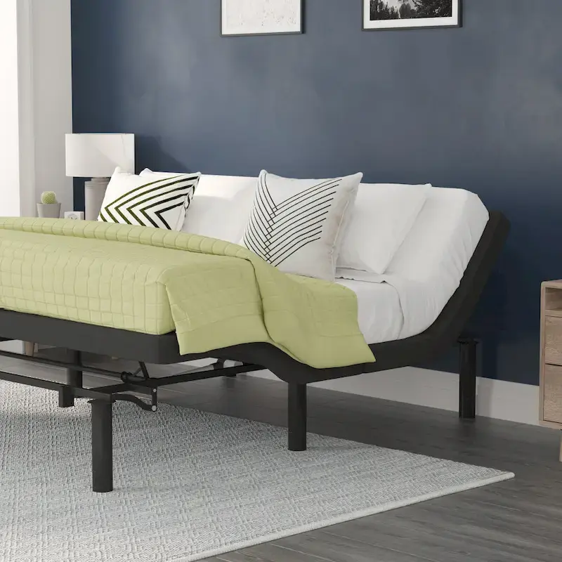 Anti-skid Upholstered Adjustable Bed Base with Wireless Remote