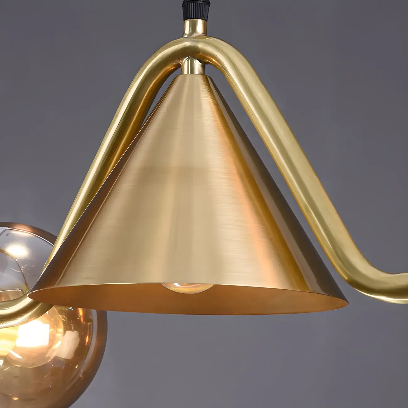 Kitchen Modern Gold Glass Globe Island Chandelier