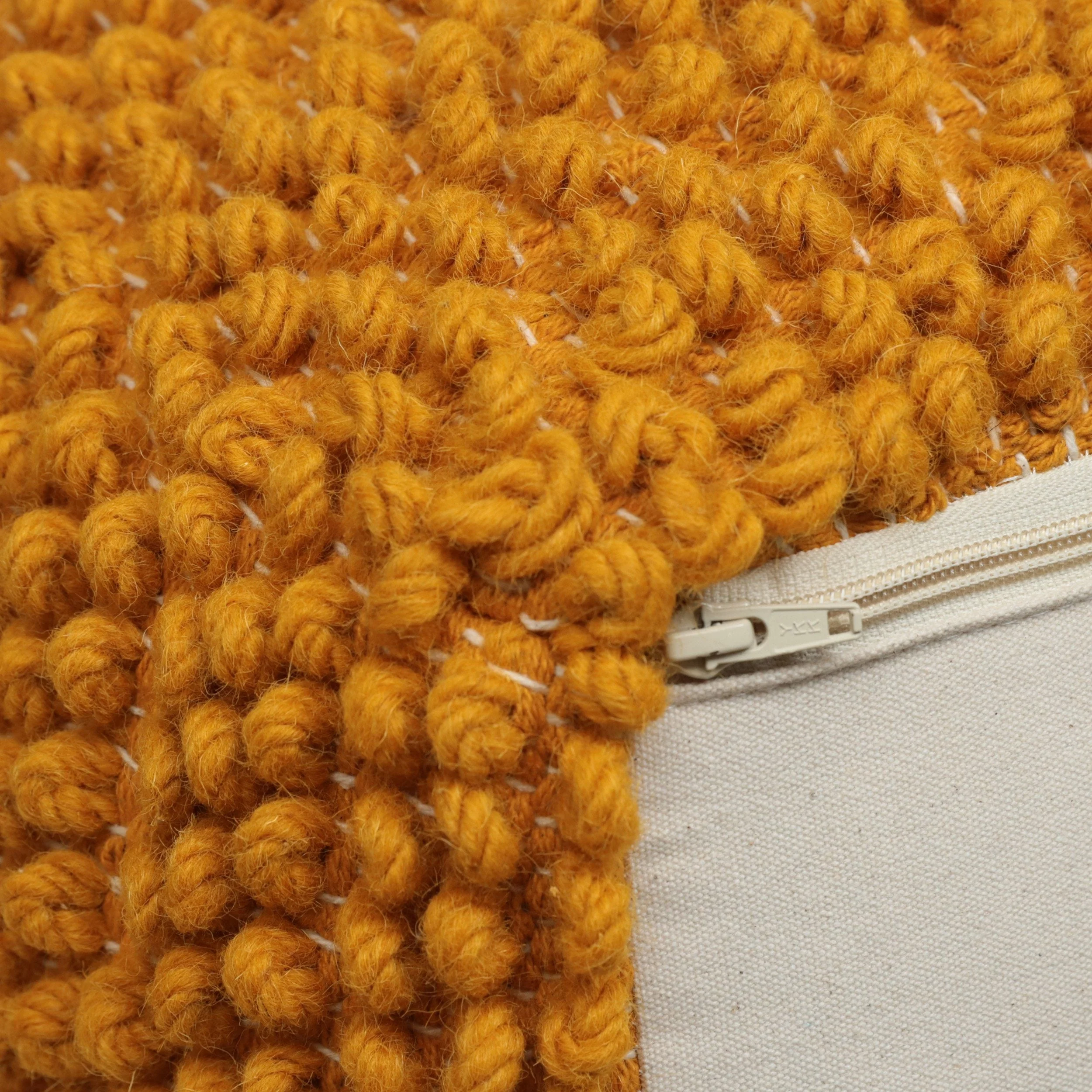 Boho Handcrafted Tufted Fabric Cube Pouf - NH202513