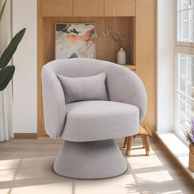 Upholstered Swivel Armchair (Set of 2)