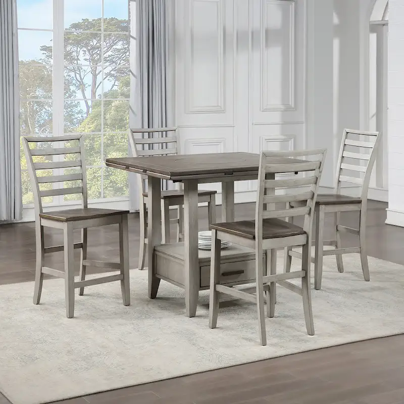 Steve Silver Aldrich 5-piece Drop-leaf Counter Height Dining Set