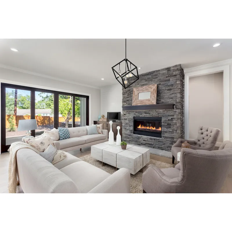 Vertical 4 Light Pendant - Matte Black + Brushed Nickel