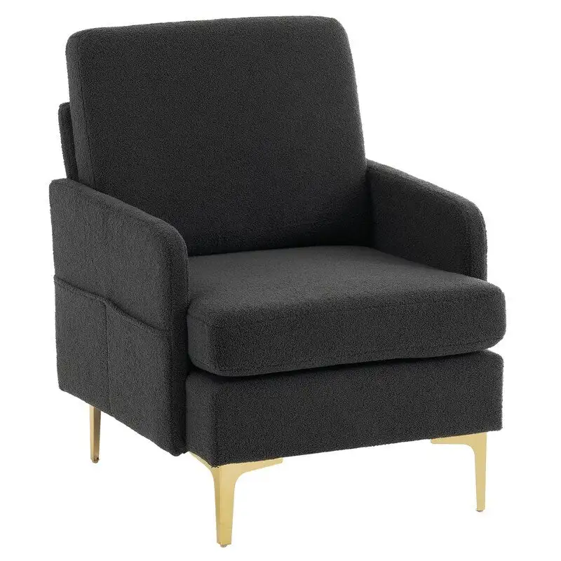 Upholstered Linen Accent Armchair