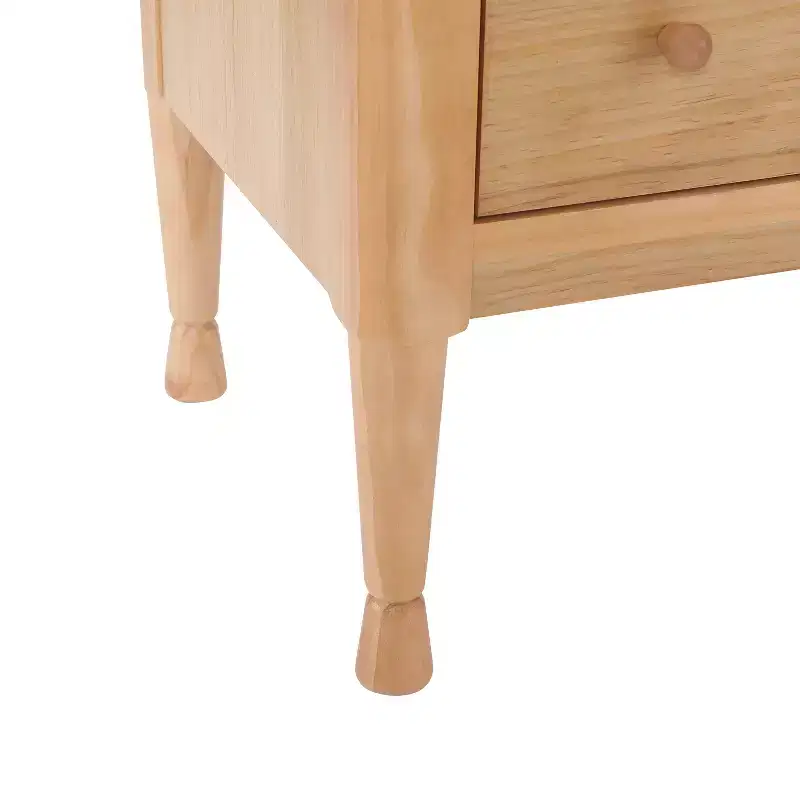 Modern Wooden 2-Drawer Nightstand with Tray Top