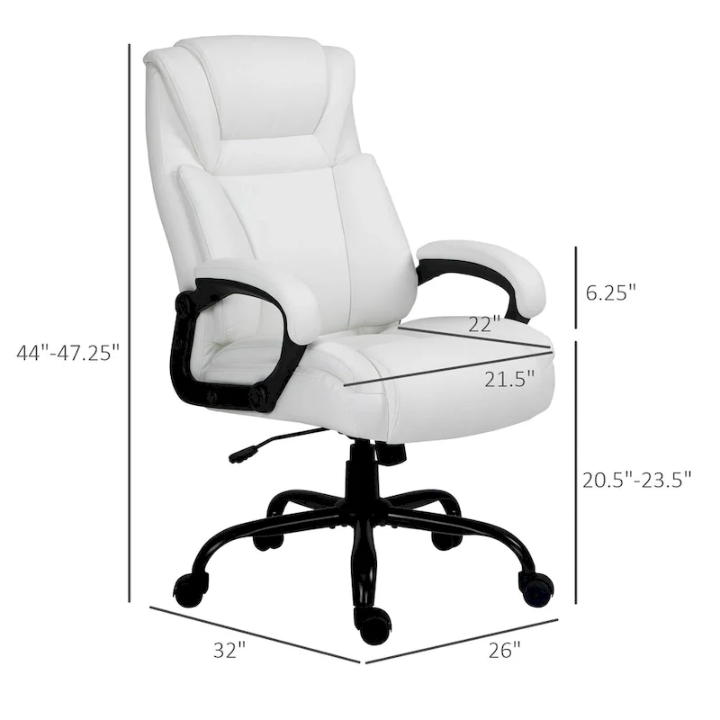 Vinsetto Big and Tall Executive Office Chair 400lbs Computer Desk Chair with High Back PU Leather Ergonomic Upholstery