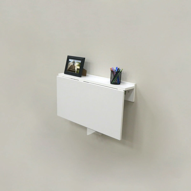30-inch White Wall Mounted Desk