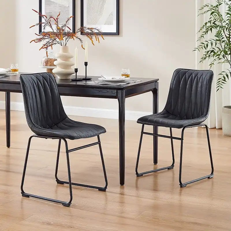 Art Leon Faux Leather Dining Chair (Set of 2)