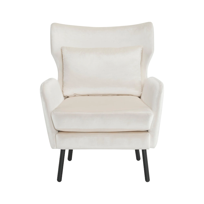Stylish Wing Back Velvet Accent Chair by Christopher Knight Home