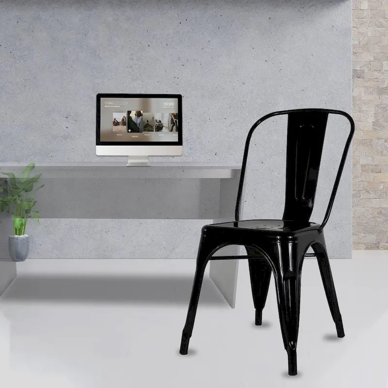 Industrial Restaurant Cafe Style Armless Chair BULK DEAL (Set of 10)