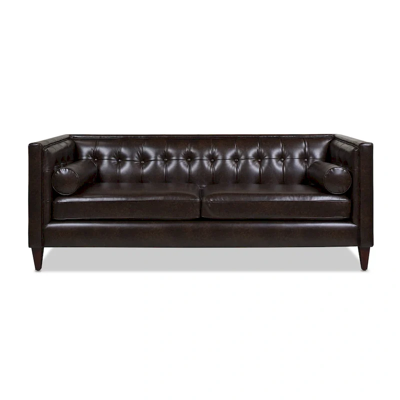 Modern Upholstered Tufted Swallowtail Sofa