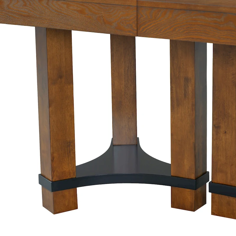 7-Piece Rustic Dining Set with Extendable Table & 6 Chairs