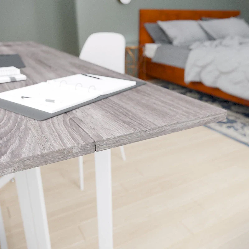 SEI Furniture Driness Grey Drop Leaf Table