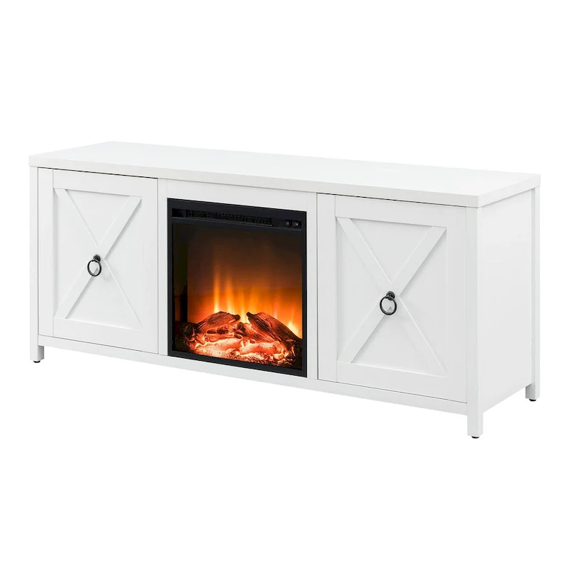 Granger 58 TV Stand with Log Fireplace Insert