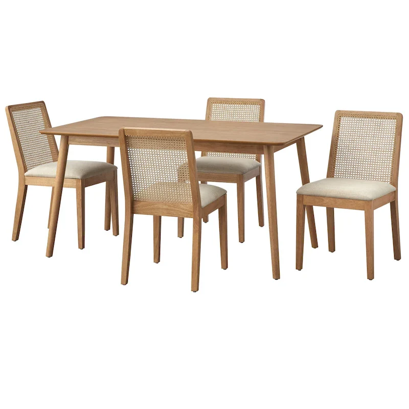 Simple Living Newington Solid Wood Cane Dining Chairs (Set of 2)