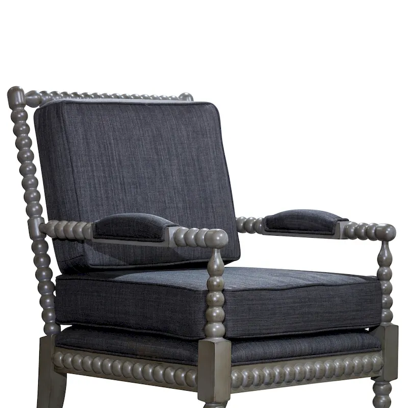 Spindle Fabric Arm Chair