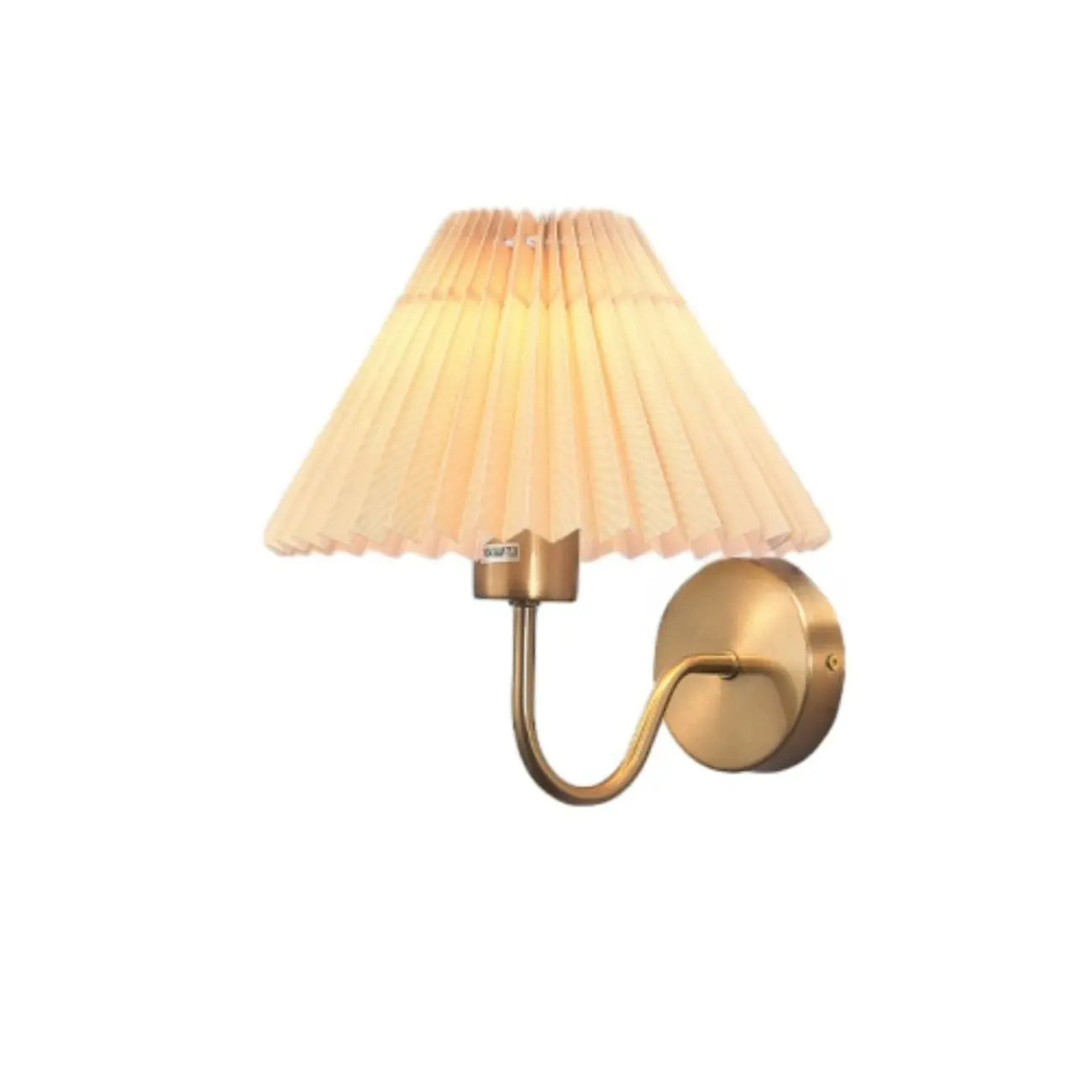 Classic Fabric Pleated Cone Shade Wall Sconce